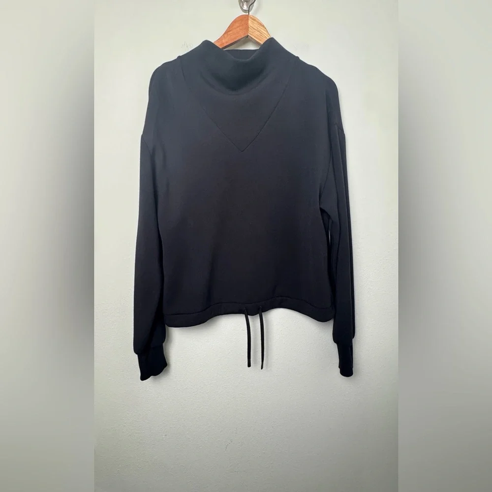 Varley Double Soft Betsy Sweat Mock Neck Pullover Black Size S Minimalist - Picture 5 of 16